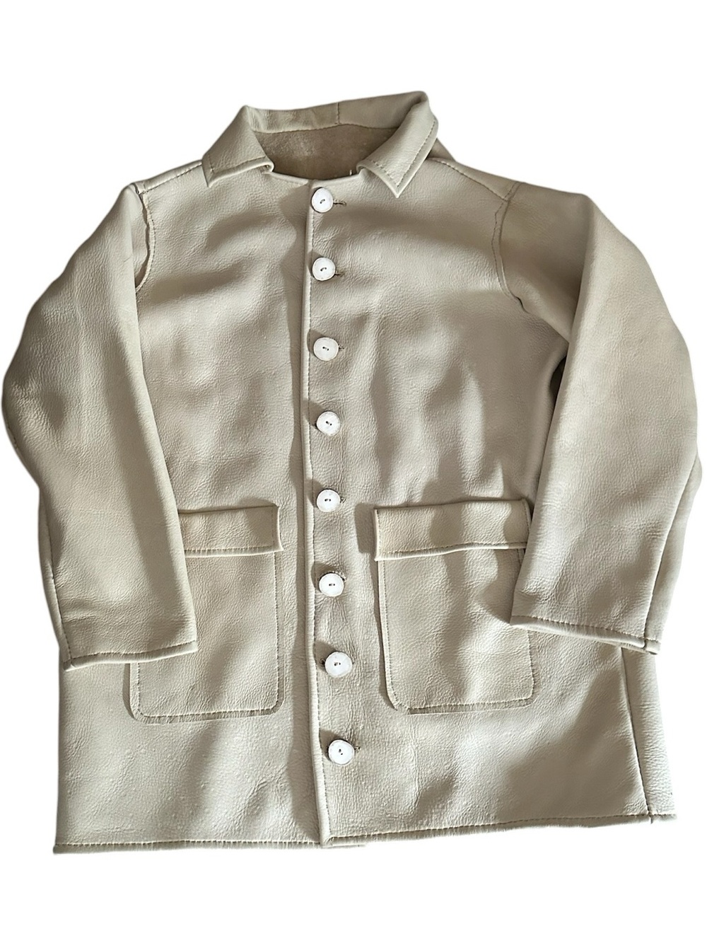 Leather Moose Hide Jacket. Mens XXL  Hand sewn Moose hide with antler buttons.
